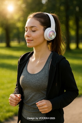 Rgb Işıklı Kablosuz Bluetooth Kulak Üstü Kulaklık Müzik, Oyun, Mikrofonlu, Katlanabilir