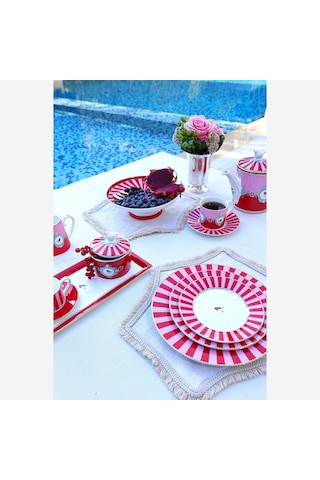 Pip Studio Kırmızı Pembe Porselen Çay Fincanı 200 Ml