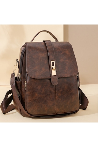 Yeni Stil Sırt Çantası Kore Tarzı Basit Şık Çanta İşe Gidip Gelme Her Şeye Uygun Büyük Kapasiteli Omuz Çantası Kahve Rengi Ana Resim Rengi Diğer