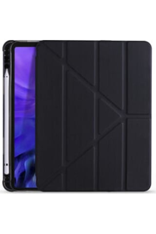 Apple Uyumlu iPad 10.5 Inc 7. Nesil Kılıf Kalemlikli Premium Standlı Katlanabilir Kılıf Trifolding Kılıf