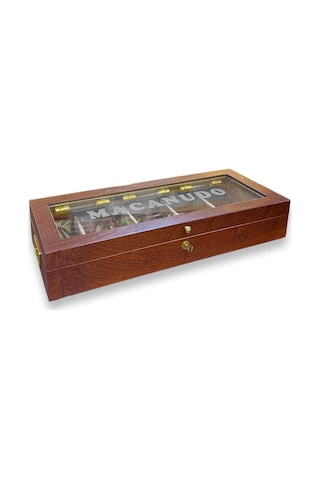 Lubinski İtaly Macanudo Camlı Humidor Puro Kutusu Kahve 200's