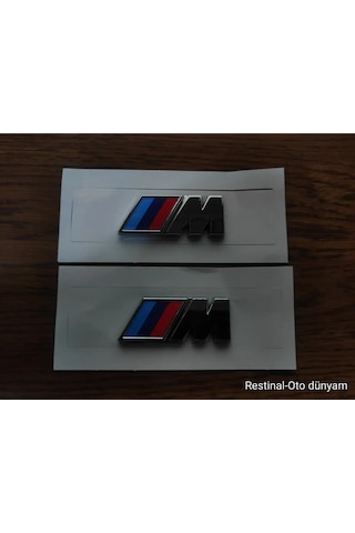 Bmw F10 & Bmw F20 Yan Çamurluk Bmw M Logo Metal Amblem 2 Adet Bmw M Rozet Logo Arma