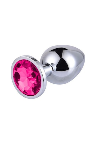 Zaga Oyun Metal Elmas Taşlı Anal Plug Rose Büyük Boy