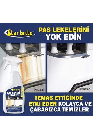 Starbrite - Pas Lekesi Çıkarıcı 650 Ml : Ovma Yok, Fırçalama Yok Pas Lekelerine Sprey Gücüyle Anında Son Verin