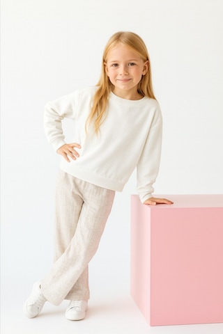 Esila Kids Kız Çocuk Pantolon Bej Renk Mevsimlik Alt