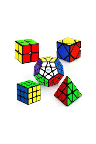 Zeka Küpü Seti 2x2,3x3,pyramid,skewb,megaminx Speed Cube Set 5 Parça