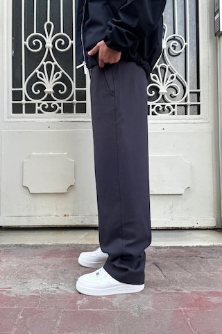 Flaw Bel Lastikli Baggy Gabardin Pantolon Füme Füme