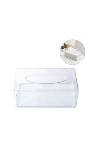 1 Adet Şeffaf Doku Kutusu Peçete Tutucu Oturma Odası Ev Organizatör Kağıt Dispenseri Faydalı Doku Kutuları