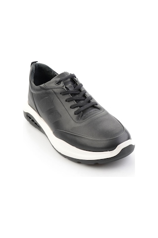 Bambi Siyah Hakiki Deri Erkek Sneaker E01958176343