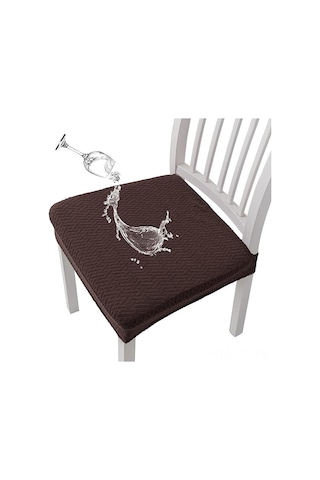 Lemestar 6 Adet Kahverengi Su Geçirmez Sandalye Koltuk Örtüsü - Esnek, Kaymazsız, Dayanıklı, Ev Ve Restoran İçin Kahverengi