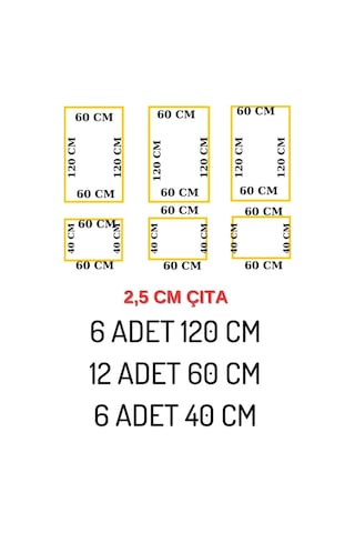 Rustik Tasarım Boyanabilir Çıta Hazır Kesim (ANKA125)
