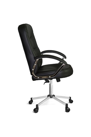 Türksit Manager  Makam Koltuğu Siyah Metalik Gri Boyalı Kol Ve Ayak