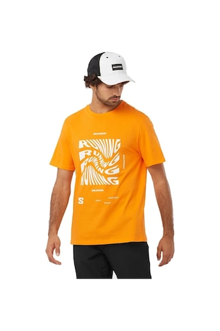 Salomon Runnıng Graphıc Ss Tee M Zinnia// Koşu T-shırt Lc2219100 001