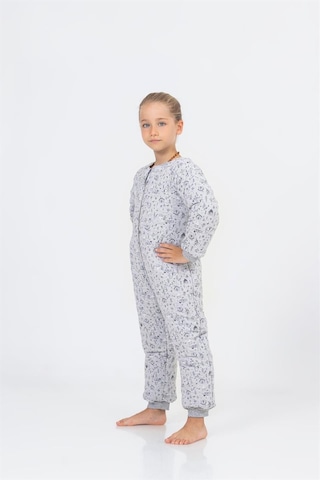 Kız Erkek Çocuk Kalın Elyaf Dolgulu Premium Kalite 2.5 Tog Desenli Uyku Tulumu Açık Gri