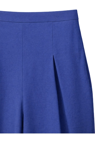 Mixray 4774 Kadın Bol Paça Pileli Pantalon Lacivert