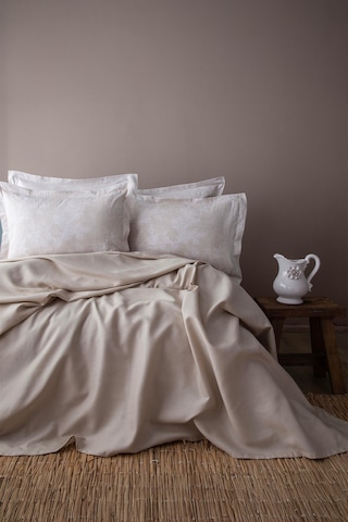 Apricitas Home Tanya Bej Çift Kişilik Bambu Pike Takımı Bej