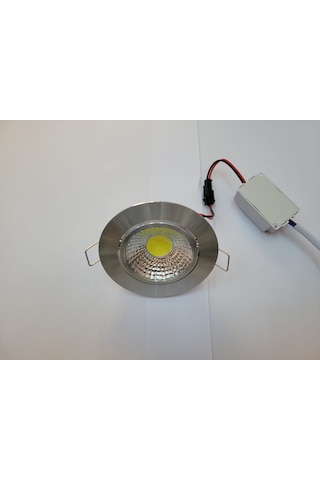 Valens 5 Watt Krom Kasa Beyaz Işık Trafolu Cob Led Spot 6 Adet