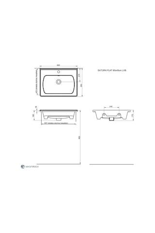 Seramiksan A142011K Saturn Etajer Uyumlu Lavabo Mat Antrasit 60 CM