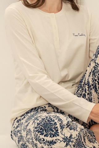 Pierre Cardin Kadın Krem Düğmeli Yaka Uzun Kol Pijama Takım Pc9285-s-v2 Pc9285-s-v2
