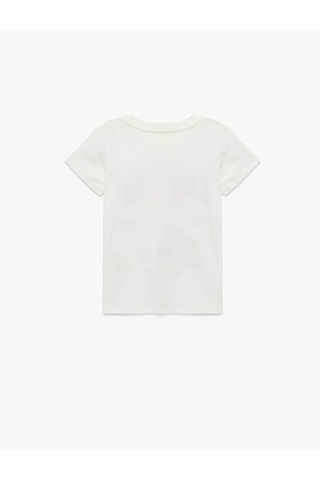 Koton Baskılı Ekru Kız Çocuk T-shirt 6skg10039ak Ekru