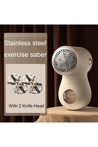 Sones Joyroom Jr-cy517 Usb Giysi Tüylenme Düzeltici Ev Tipi Saç Temizleme Makinesi, Stil: 2 Bıçak Başlığıyla Bej