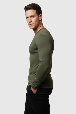 Rizzup Haki Dar Kalıp Likralı %90 Pamuk Erkek Sweatshirt Vücuda Oturan İnce Penye Sweat 2300423