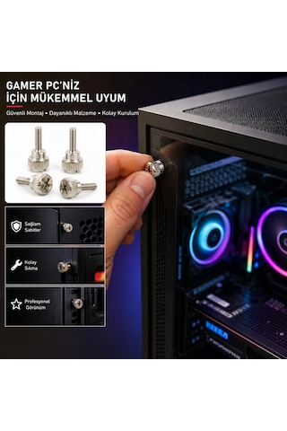 Gamer Bilgisayar Kasa Vidası - 4 Adet