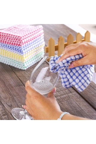 Prestigegoods 10 Adet Mutfak Bulaşık Bez Seti - Çevre Dostu Bulaşık Havlusu, Emici, Kolay Bakım, 30x30cm