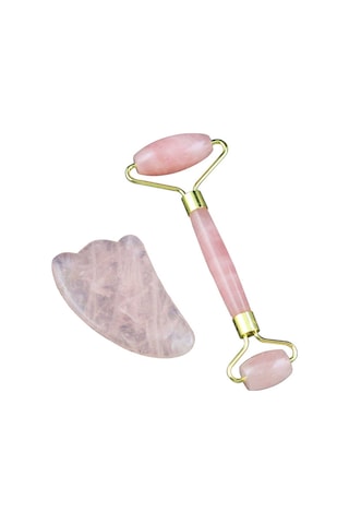 Youtek Doğal Pembe Kuvars Yüz Masaj Seti - Jade Roller & Gua Sha İle Cilt Sıkılaştırma Ve Gençleştirme