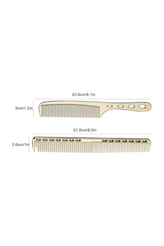 Kuaförlük İçin 2 Paket Anti-statik Paslanmaz Çelik Saç Tarağı