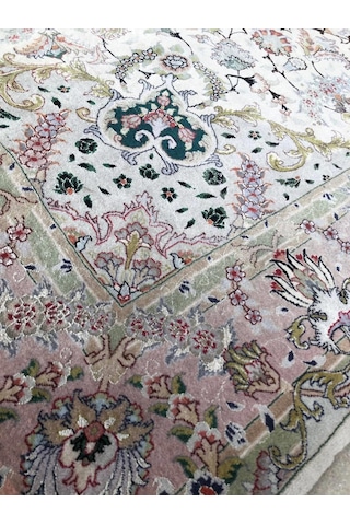 El Dokuma İpek Yün İran Tebriz Halı 210x150cm 002
