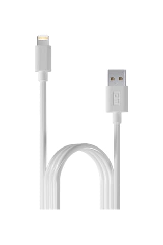DM SL010 USB to Lightning Apple iPhone Uyumlu 2.4A Hızlı Şarj ve Data Kablosu Beyaz 1 Metre