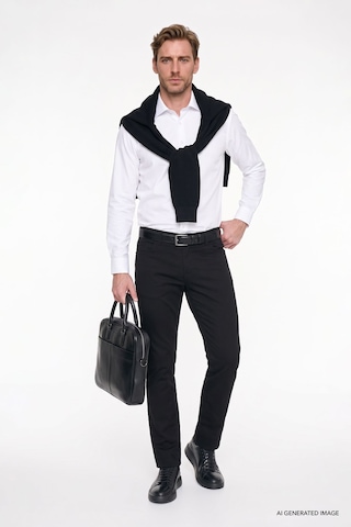 Ac&Co / Altınyıldız Classics Slim Fit Pamuklu Esnek Chino Erkek Pantolon - Siyah