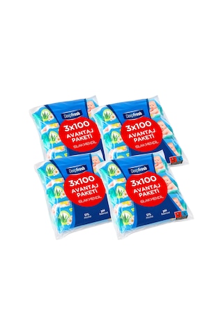 Deep Fresh Islak Mendil 3x100'lü x 4 Adet 1200 Yaprak 4'lü Set