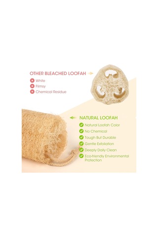Springsun Doğal Lif Kabağından Üretilmiş 3'lü Set - Bulaşık, Temizlik Ve Banyo İçin Dayanıklı 30-50cm Haki