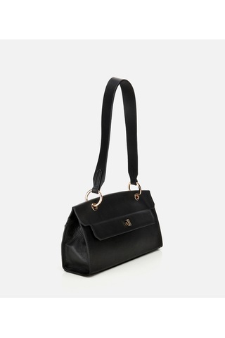 Hotiç Kadın Deri Siyah Kilit Detaylı Omuz Çantası 03cah316340a100 03cah316340a100 Siyah