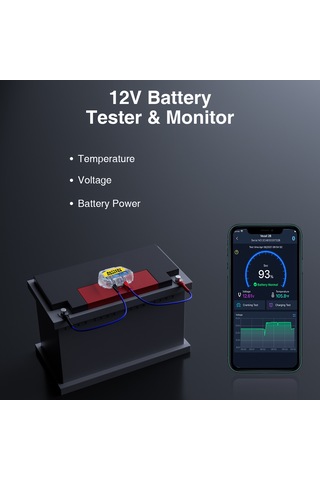 Padalink Araç Bt Akü Monitörü - Gerçek Zamanlı Sıcaklık, Voltaj, Sağlık, Şarj Durumu Takibi Ve Anormal Uyarı - 7 Dil Seçeneği