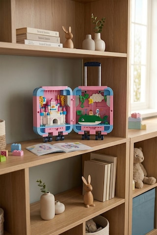 Ogi Mogi Toys Eğitici Bloklar Pembe Valiz 519 Parça Yapı Seti