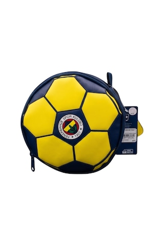 Fenerbahçe Orijinal Lisanslı 3d Suni Deri Kalem Çantası Sarı - Lacivert
