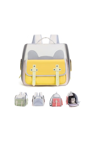 Cbtx Açık Kedi Sırt Çantası Büyük Kapasiteli Nefes Alabilen Evcil Hayvan Çantası Model 7 Pembe