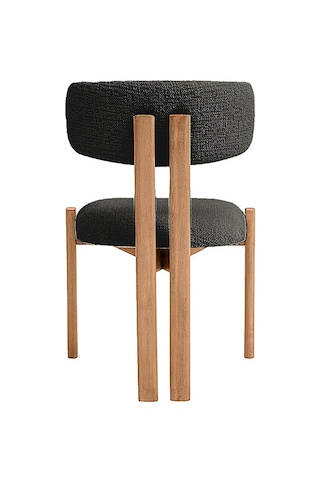 Espoo İskandinav Ahşap Bohem Sandalye Natural - Antrasit