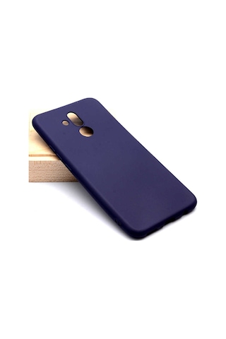 Noktaks - Huawei Uyumlu Huawei Mate 20 Lite - Kılıf Mat Renkli Esnek Premier Silikon Kapak - Lacivert
