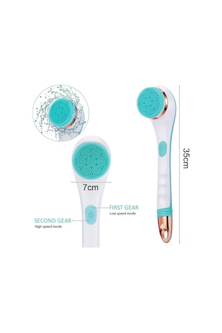 Xindoker Usb Şarjlı Elektrikli Gövde Fırçası - 4 Farklı Uç, Uzun Kolu, 2 Hız Ayarı, Su Geçirmez Vücut Aşınımı Ve Temizlik Spesialliği Diğer