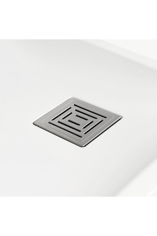 V-flow Kare 5606980 Duş Kanalı, Yandan Çıkışlı, 10x10 Cm, Dk 800 Kapak, Parlak Krom 4 Renk