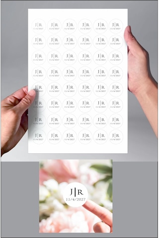Nişan Nikah Düğün Sticker Süs Etiketi