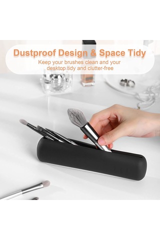 Wezone Gıda Kalitesi Silikon Macun Fırça Tutucu Çantası - Açık Kapaklı Makyaj Aletleri Depolama Çantası
