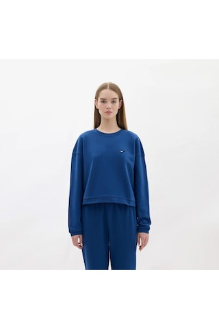 U.s. Polo Assn Kadın Saks Bisiklet Yaka Sweatshirt