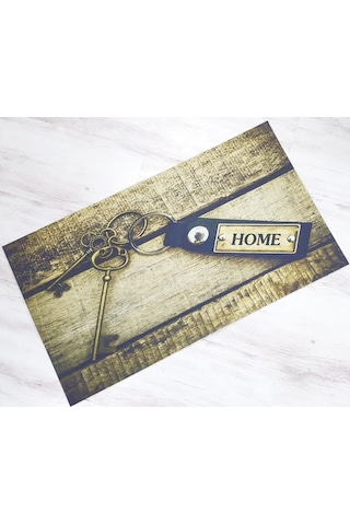 Anahtar Desenli Kauçuk Kapı Önü Paspası 40x70 Cm