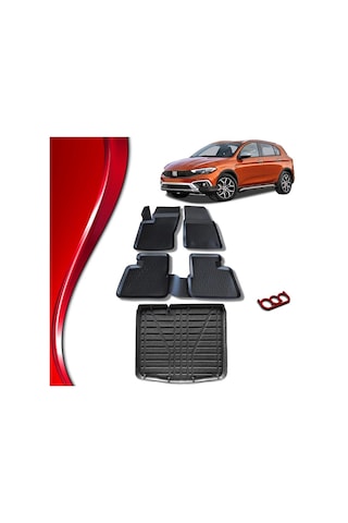 Bod Fiat Egea Cross 3D Paspas Ve Bagaj Havuzu Seti 2021-Sonrası