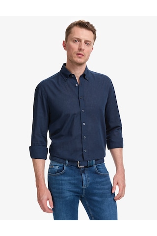 Pierre Cardin Erkek Lacivert Gömlek Desenli 50325356-vr033